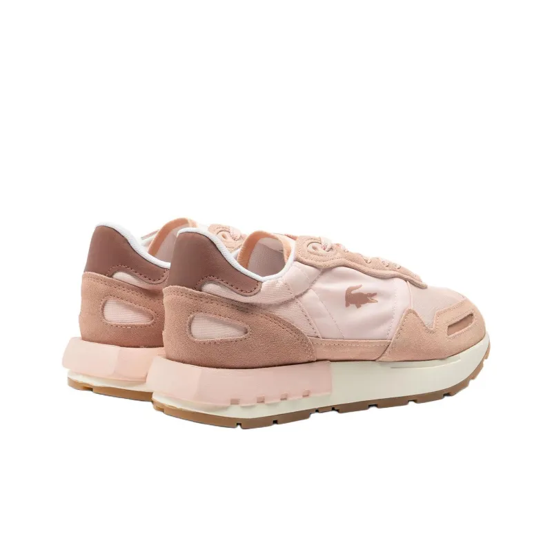 LACOSTE Anti Slip Wear Resistant Low Top Running Shoes Women's Pink-3