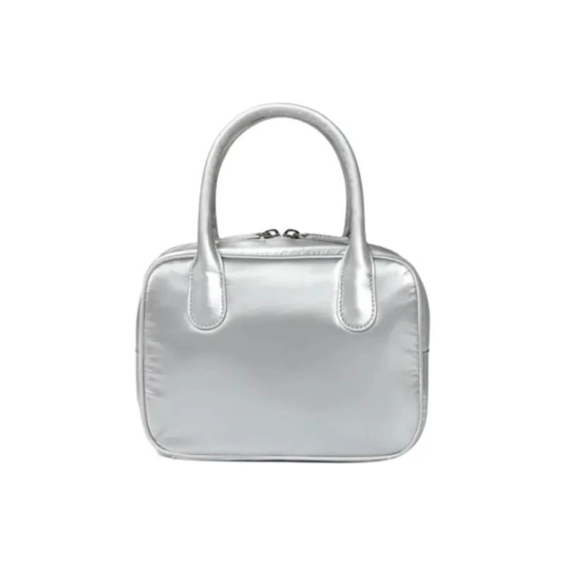 FILA Polyester Tote Bag Shopping Bag Handbag Small Size Women's Silver-1