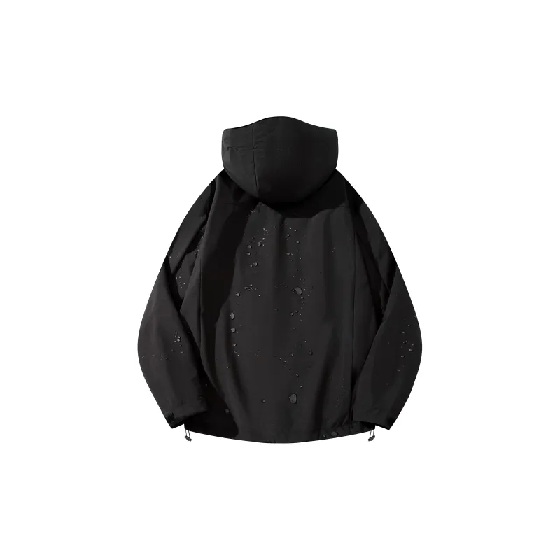 BOBBY ABLEY Water-Resistant Windproof Wear-Resistant Windbreaker Jacket Unisex Dragon Scales Yellow-6