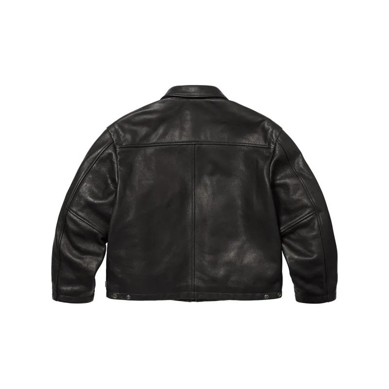 Supreme Schott Leather Clip Jacket-1