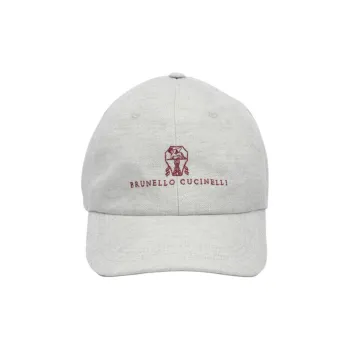 Brunello Cucinelli Logo Embroidered Twill Cap