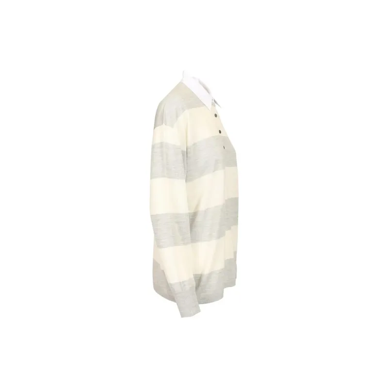 THEORY Long Sleeved Striped Polo Top-2