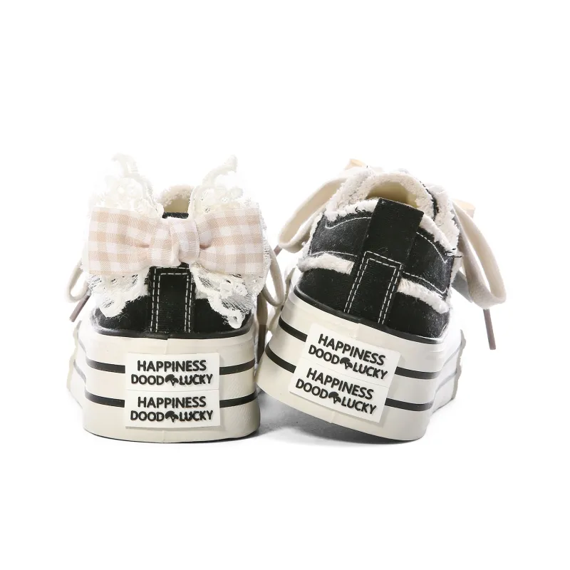 Lovely You Abrasion Resistant Lightweight Height Increasing Low Top Skateboard Shoes Women's-31