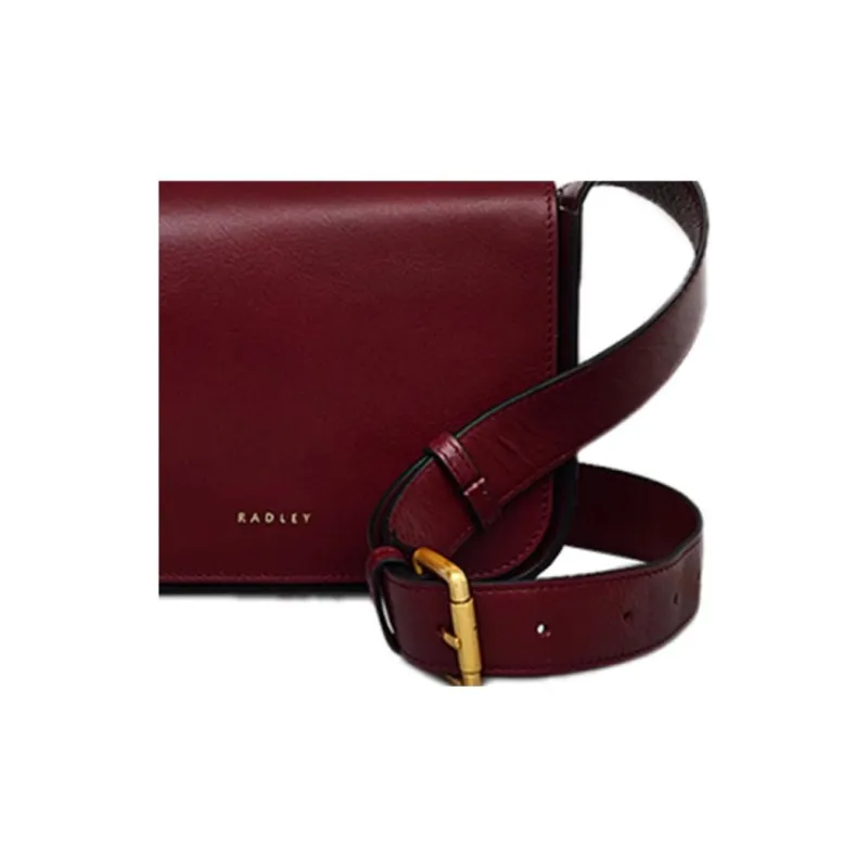 RADLEY Cow Leather Shoulder Bag Medium Size Women's Red-3