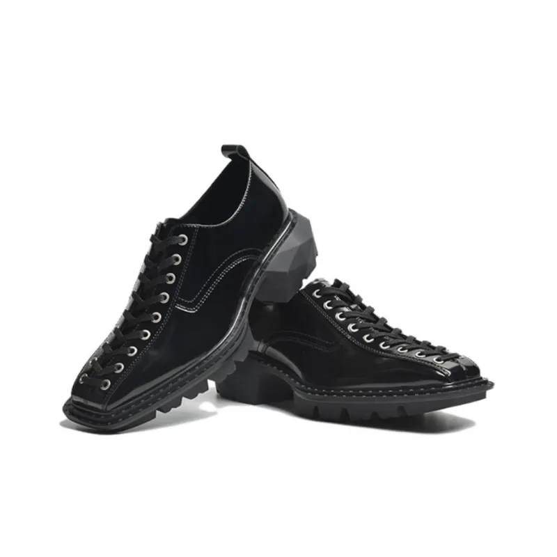 Yipinfanfan Dress Shoes Men Mid Top Black-2