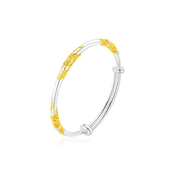 Lao Feng Xiang S999 Fine Silver Bangles Women's