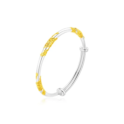Lao Feng Xiang S999 Fine Silver Bangles Women's