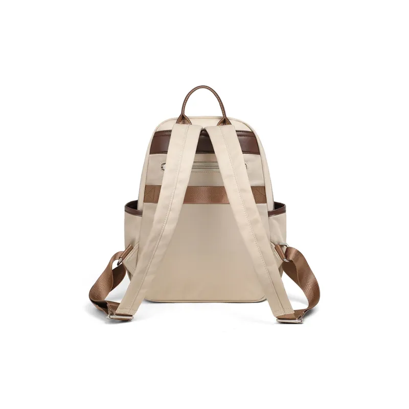 VINEY Fabric Backpack Women's Apricot-4