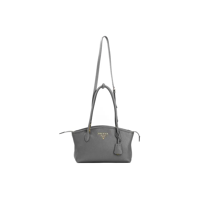 PRADA Calfskin Tote Bag Shopping Bag Shoulder Bags Women's Gray-2