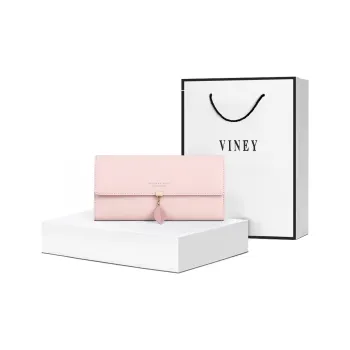VINEY Cow Leather Coin Purse Small Size Women's Pink