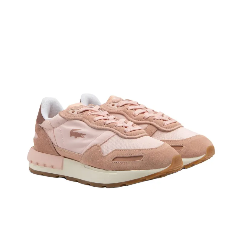 LACOSTE Anti Slip Wear Resistant Low Top Running Shoes Women's Pink-2