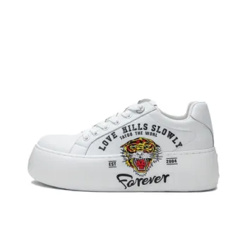 Ed Hardy Low Top Skateboard Shoes Women's White