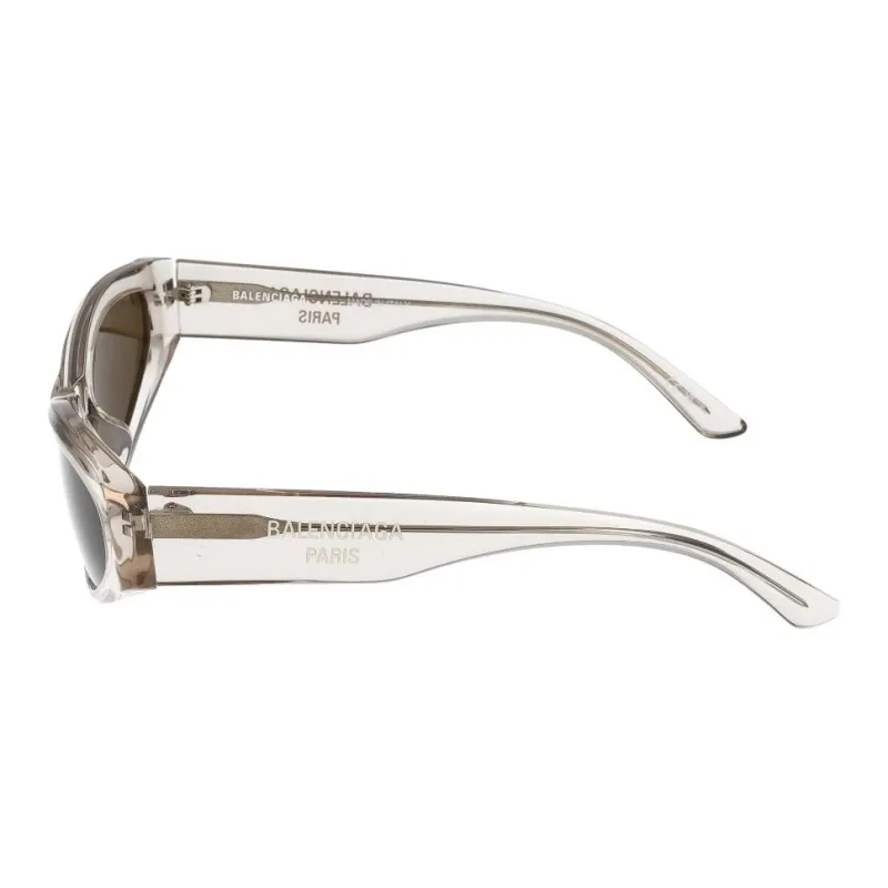 Balenciaga Acetate Irregular Shape Sunglasses Women's Brown-3