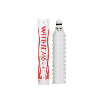 WITESS M6 12 Pack Duck Feather Middle Board Duck Feather Training Specialized Shuttlecocks
