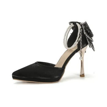 Zubumei Slim Heel High Heels 10CM Women's Black