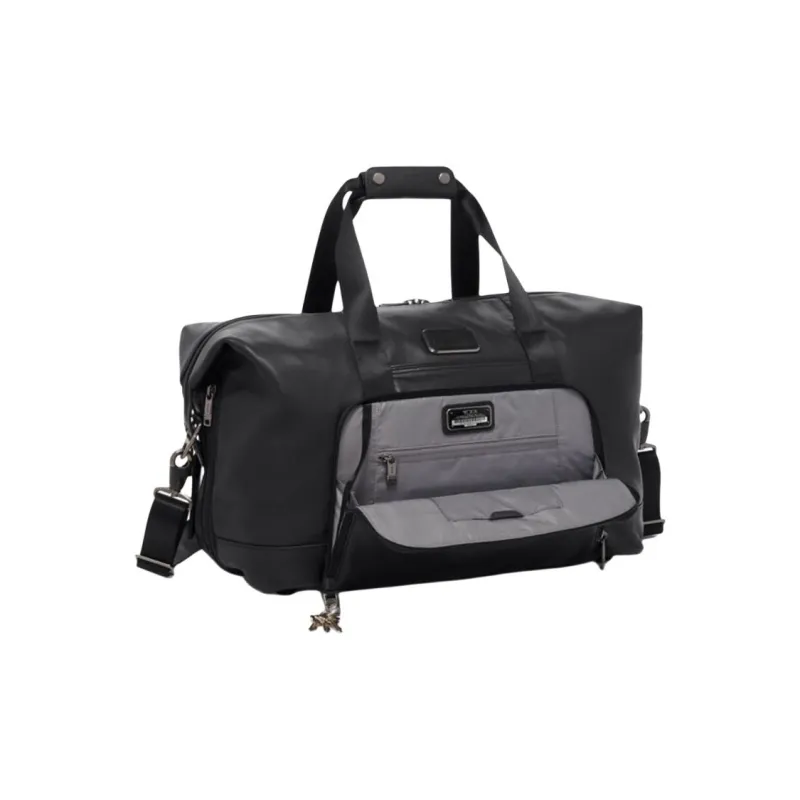 TUMI Leather Travel Bag Unisex Black-3