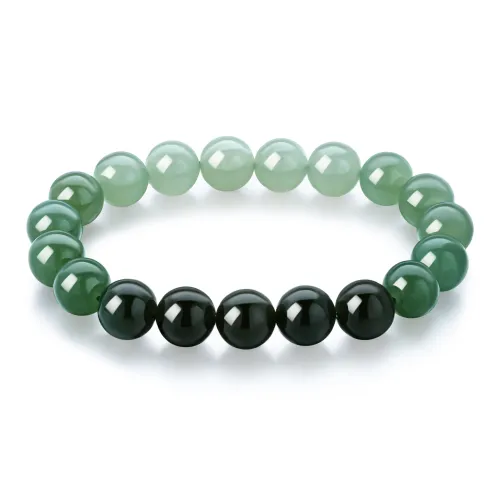 Lao Feng Xiang Hetian Jade Bracelets Green Jade Women's