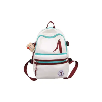 URBAN FOREST Nylon Backpack Unisex White/Black/Red/Pink/Brown