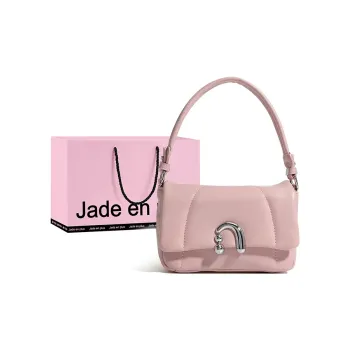 Jade En Plus PU Handbag Regular Women's Grapefruit Pink/Vintage Black/Dewy White