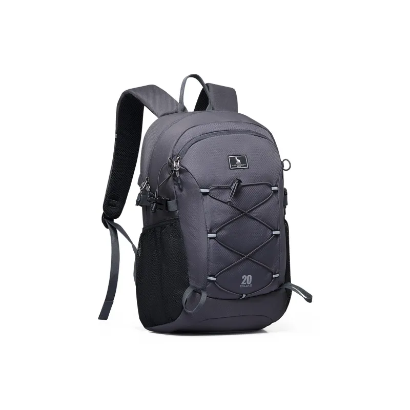 OIWAS Fabric Backpack Unisex Black/Dark Blue/Dark Gray-11