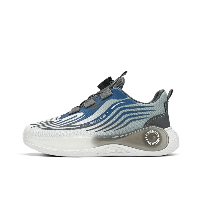 Bull charm Casual Shoes Men Low Top Gray Blue/Black Yellow-0