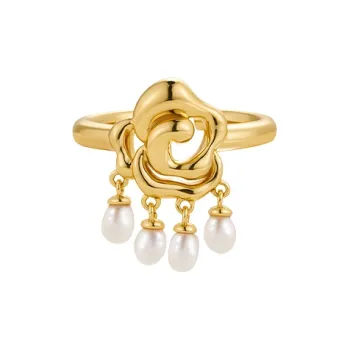 Amber Lollipop Venus Collection Pearl Rings Women's