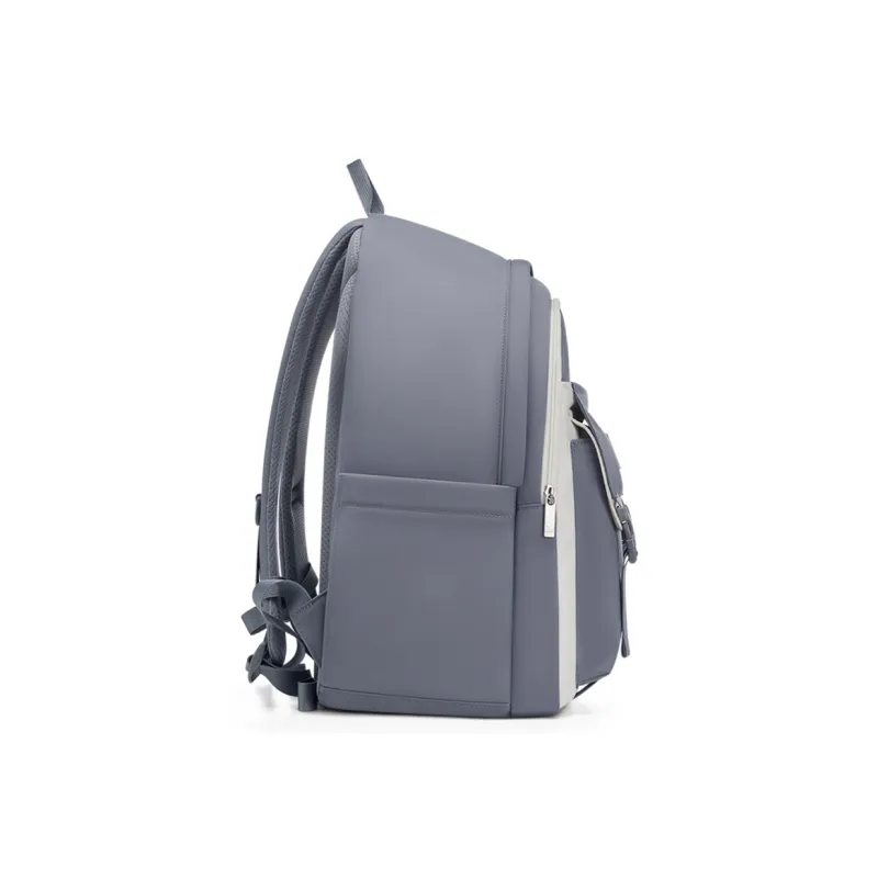 OIWAS Fabric Backpack Unisex Light Purple/Light Gray-10