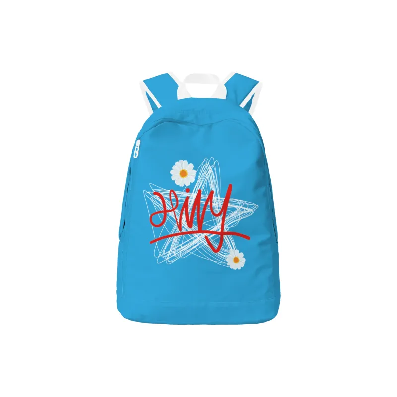 HINY Polyester Backpack Unisex White-6