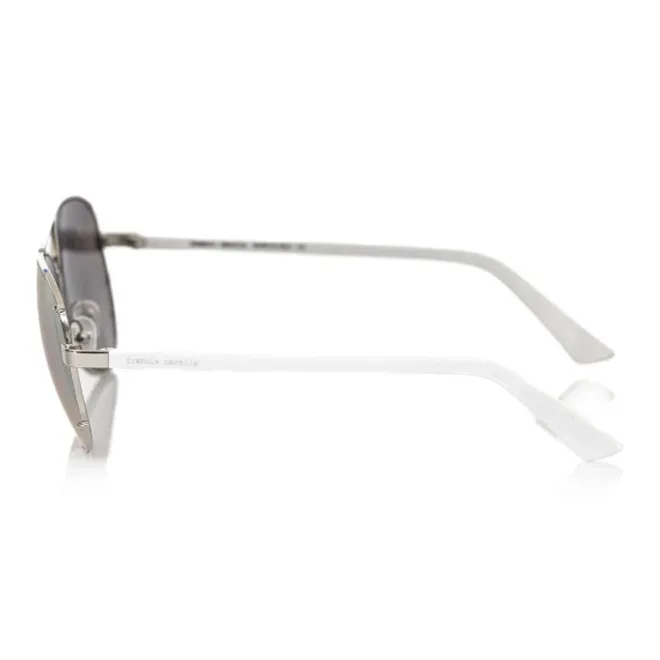 Frankie Morello Metal Aviator Sunglasses Men's Silver-2