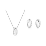 Minimalist French Luxury Necklace Silver 2-Piece Set