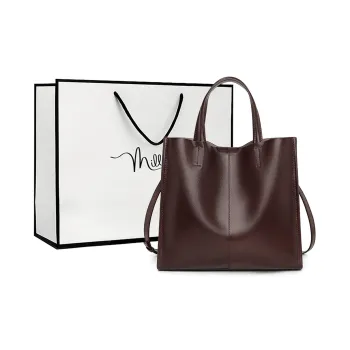 MILLIE'S Cow Leather Shoulder Bag, Crossbody Bag, Handbag Regular Women's Wine Coffee