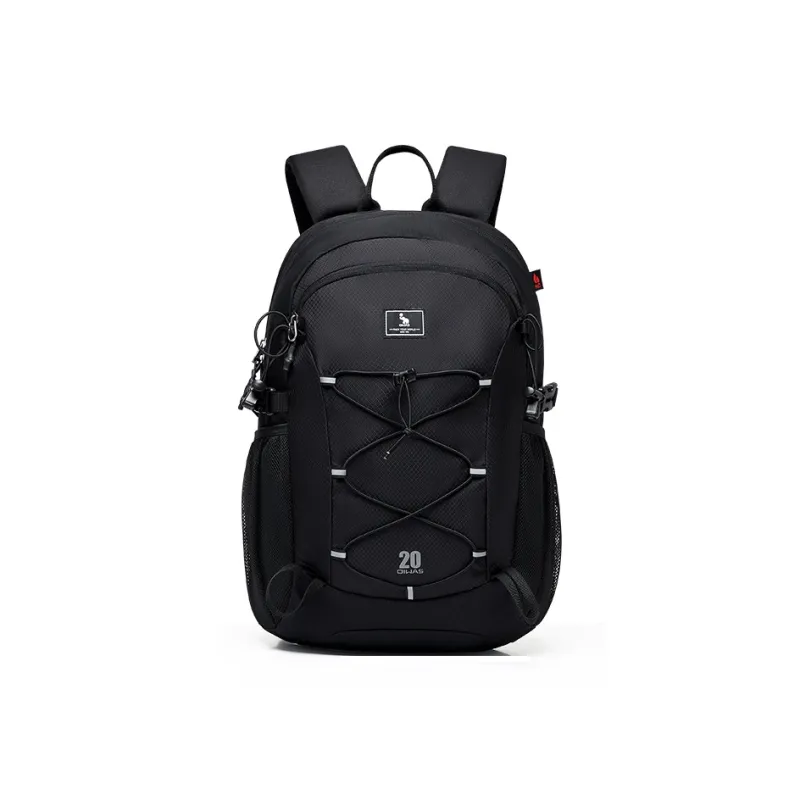 OIWAS Fabric Backpack Unisex Black/Dark Blue/Dark Gray-0