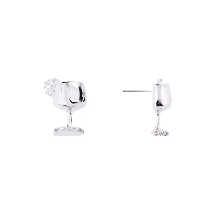 Lazysuri Zircon Stud Earrings Unisex-1