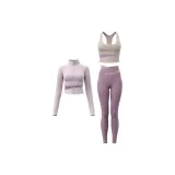 Berry Purple Three-Piece Set (Coat+Pants+Bra)