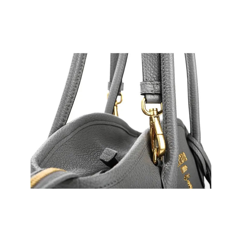 PRADA Calfskin Tote Bag Shopping Bag Shoulder Bags Women's Gray-8
