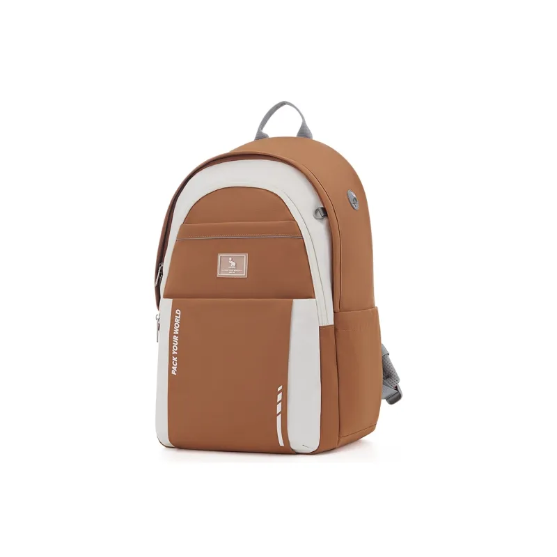 OIWAS Fabric Backpack Regular Unisex Orange/Light Blue/Dark Blue-1