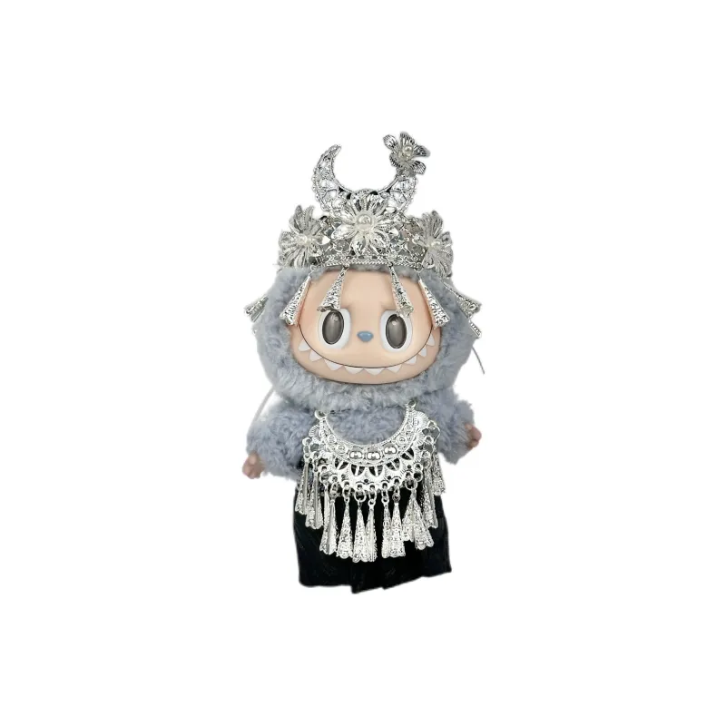 [Modified Doll] POP MART Labubu THE MONSTERS Heartbeat Macaron Collection, Miaojiang Girlish, Cute Hang Tag Box 17CM-12