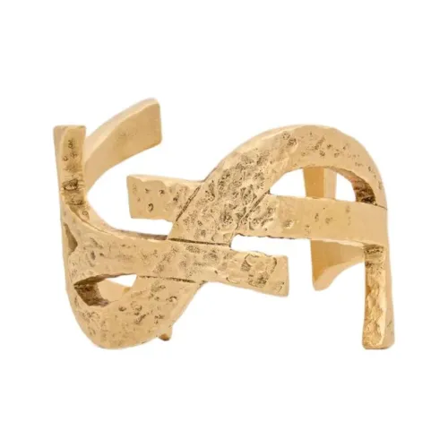 SAINT LAURENT Metal, Brass Cufflinks Women's Gold