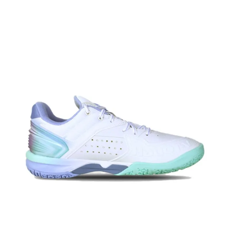 VICTOR Abrasion-Resistant Low-Top Badminton Shoes Unisex White Blue Purple-1