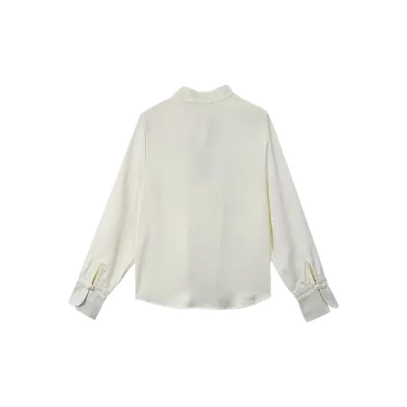 DOKZB Spring And Fall Season Shirt Women's Apricot Yellow-1