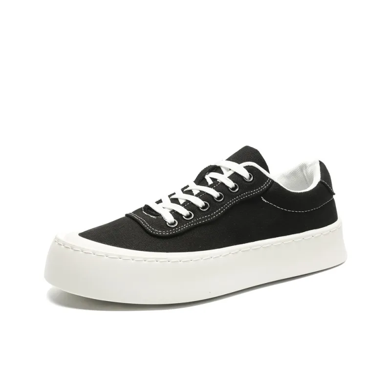 OUGLEMEN Low Top Canvas Shoes Men's Box Included-2