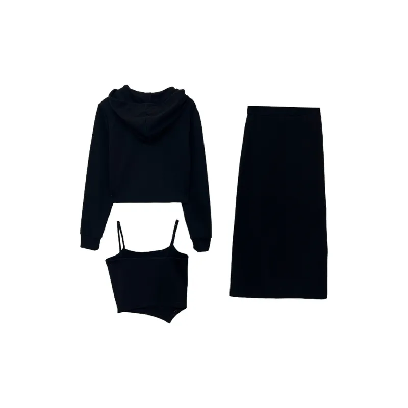 Icicofficial Skirt Set Women's Urban-Chic Black-1