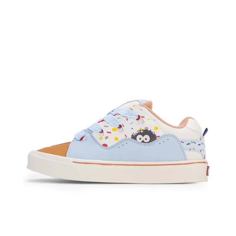 GLO BULL Anti-Slip And Wear-Resistant Breathable Low-Top Skateboard Shoes Unisex White Blue Brown-0