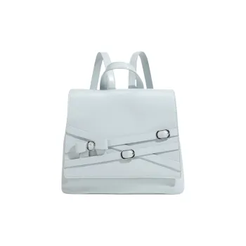 NOMK PU One Shoulder Handbag Backpack Regular Women's Blue/Black/Silver