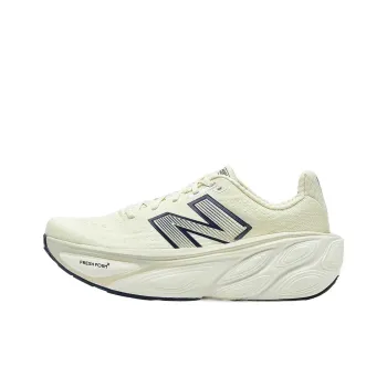 New Balance Fresh Foam X More V5 Abrasion Resistant Low Top Running Shoes Men's Ivory