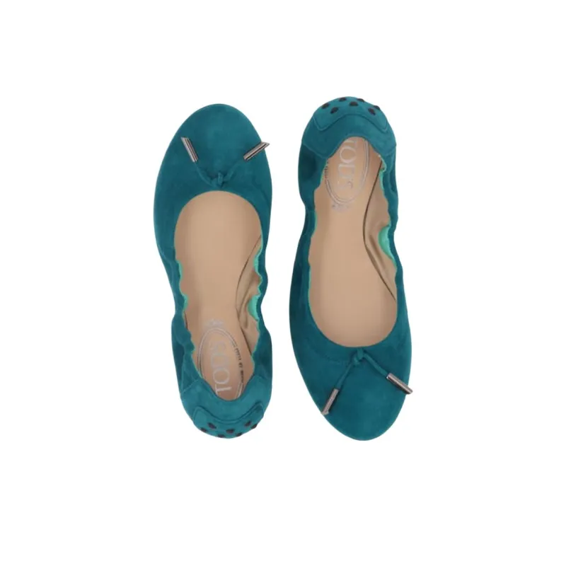 TOD'S Beanie Shoes Women's Peacock Blue-4