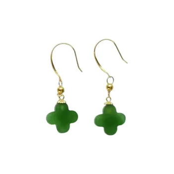 Xiao Tian Hetian Jade Earrings Jasper Women's