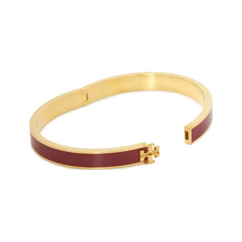 TORY BURCH Enamel Brass Bangles Women's Gold-4