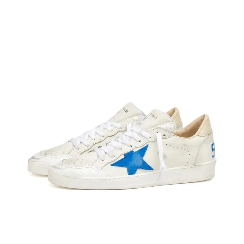 Golden Goose Ball Star Low-Top Skateboard Shoes Men's Blue-2