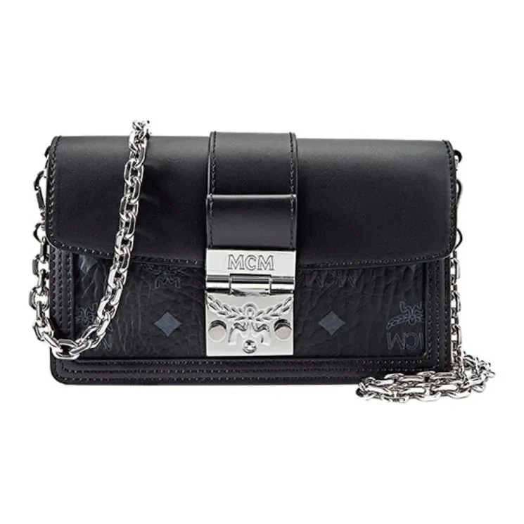 MCM Cow Leather Cylinder Bag Crossbody Bag Mini Women's Black-0